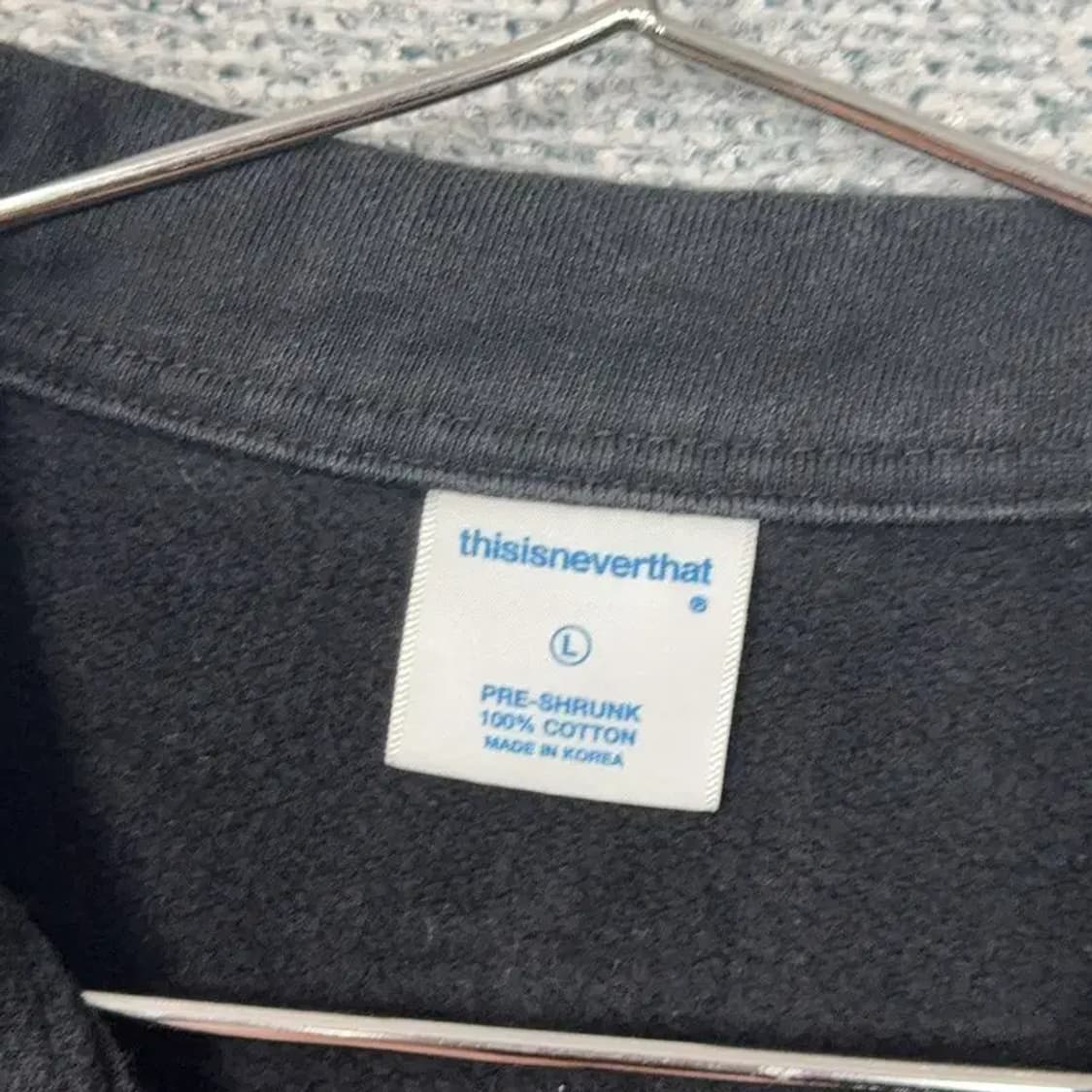 디스이즈네버댓 스펠로고 반집업 맨투맨 L 상품이미지6