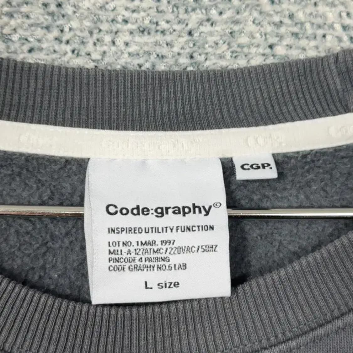 코드그라피 그레이 맨투맨 L 상품이미지5