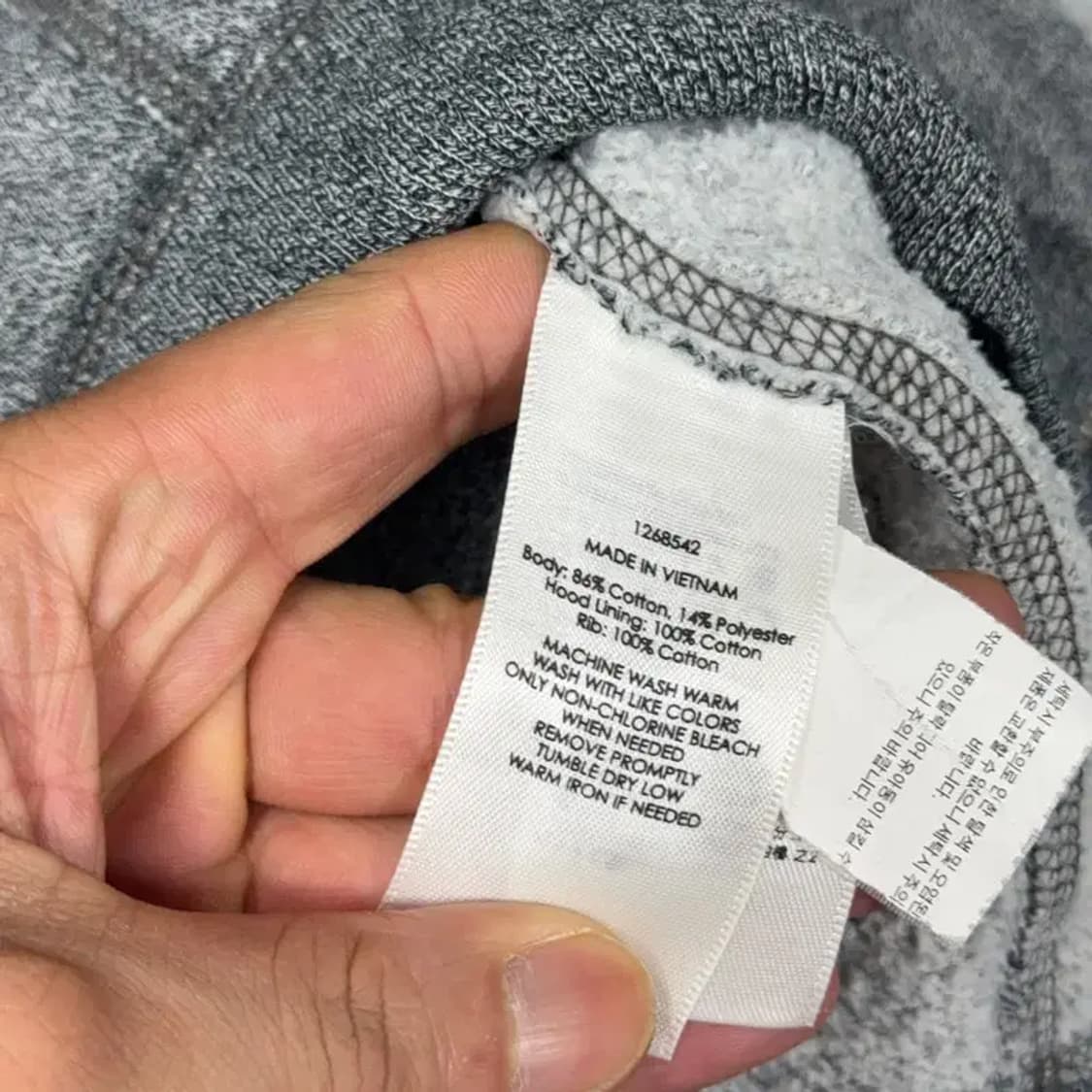 폴로 그레이 로고 후드집업 L 상품이미지5