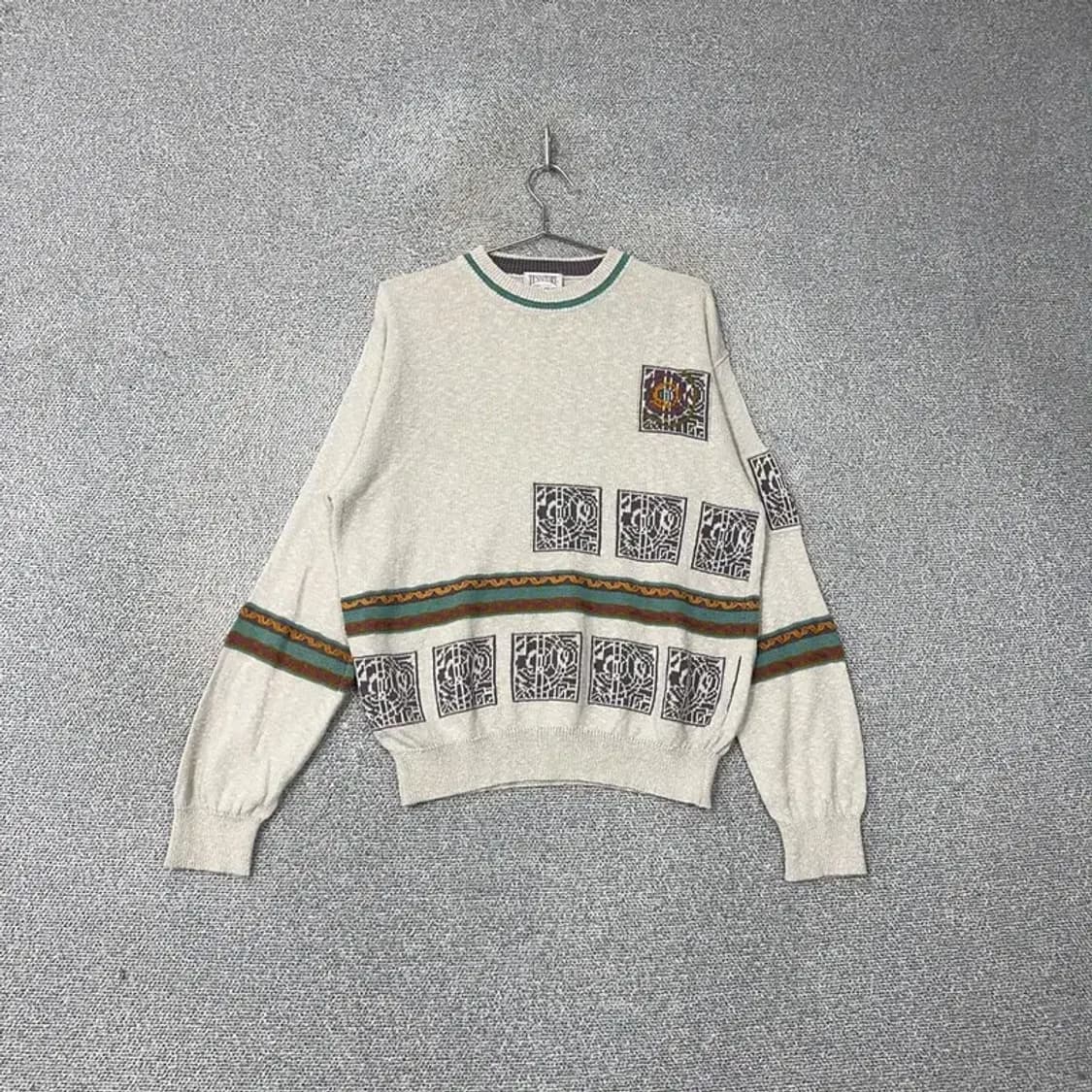 빈티지 패턴 올드스쿨 니트 상품이미지1