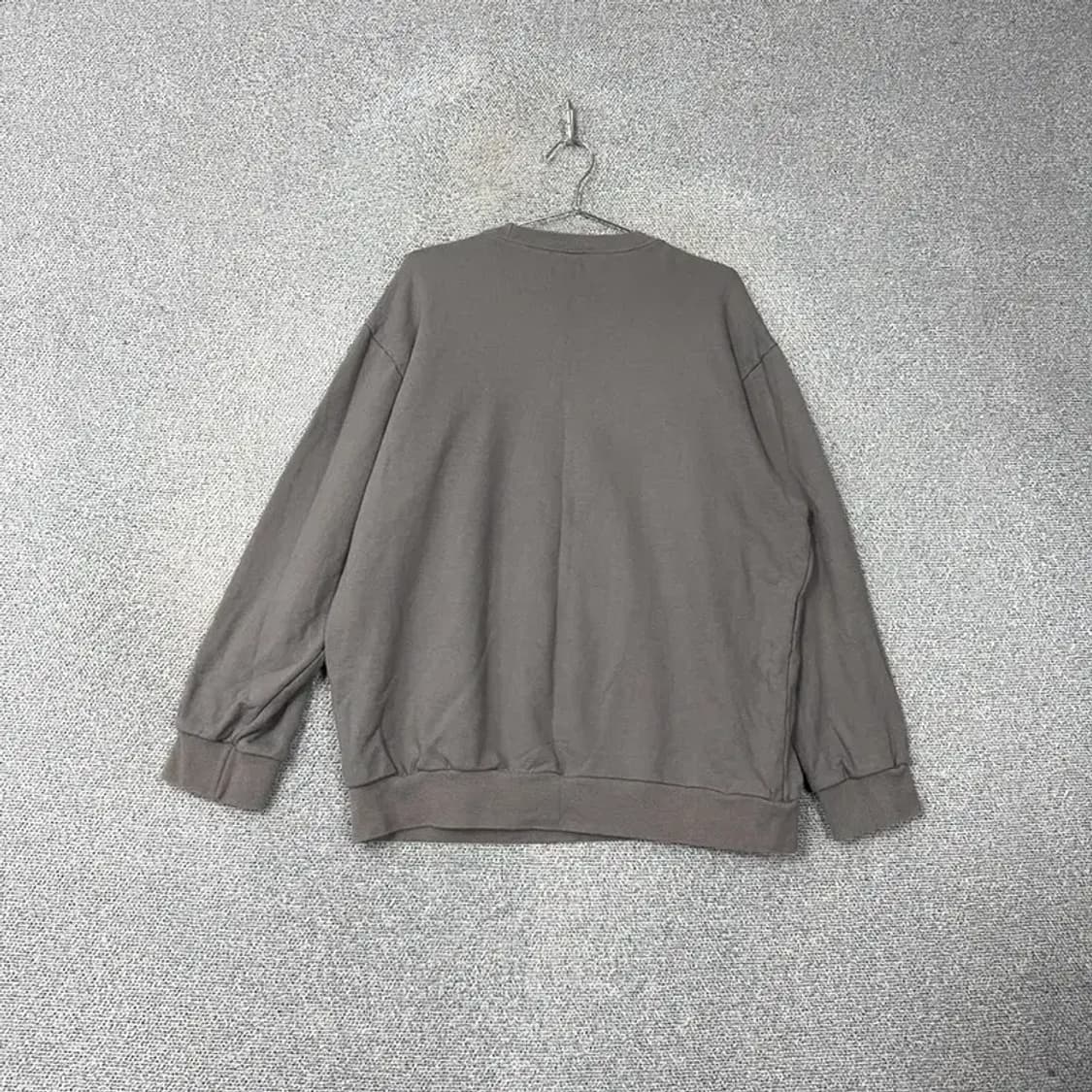 디즈니 도날드덕 자수 로고 그레이 오버핏 맨투맨 L 상품이미지2