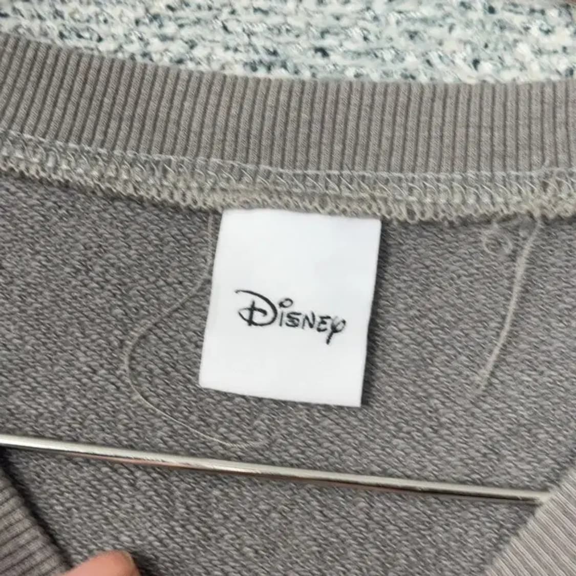 디즈니 도날드덕 자수 로고 그레이 오버핏 맨투맨 L 상품이미지5
