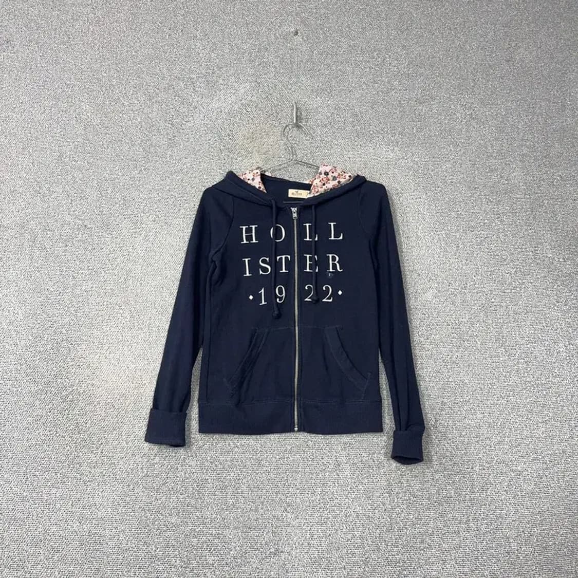 홀리스터 스펠로고 Y2K 네이비 후드집업 S 상품이미지1