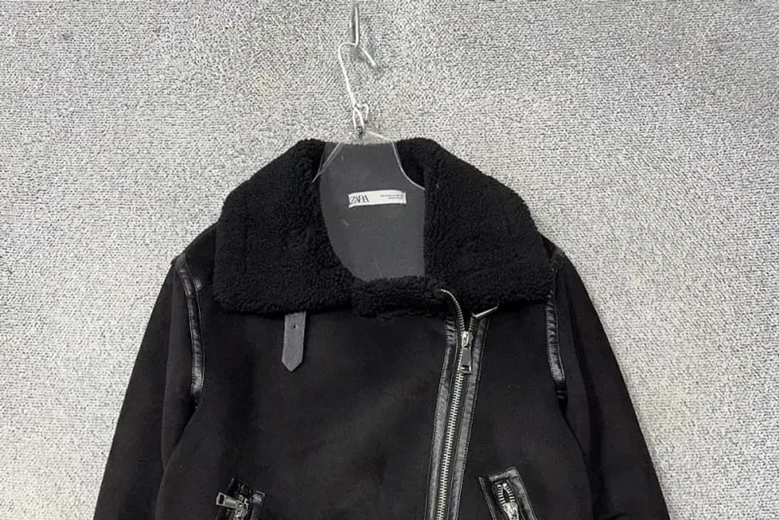 자라 블랙 여성 무스탕 자켓 XS 상품이미지3