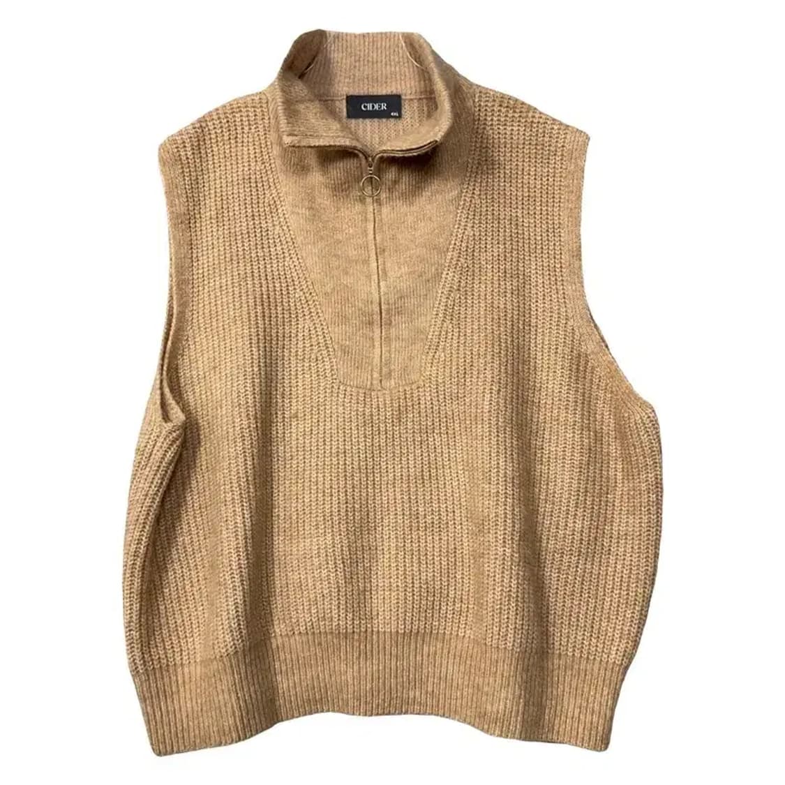 샵사이더 베이지 니트 조끼 4XL 상품이미지1