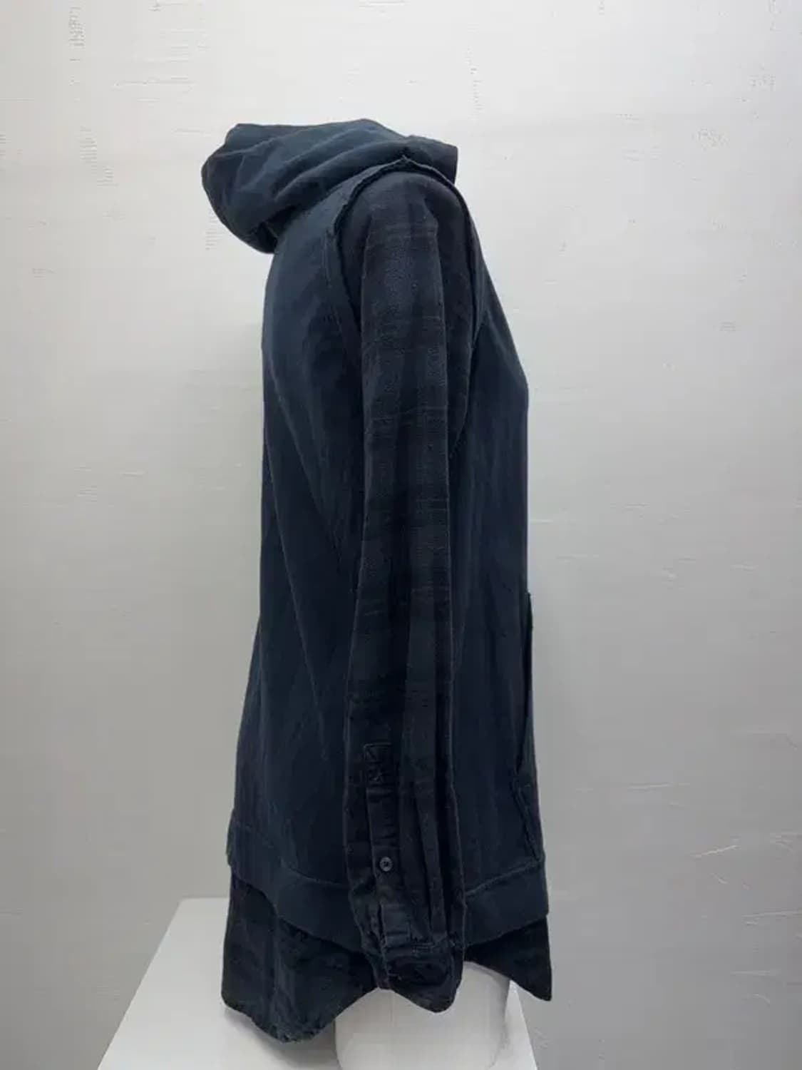 디젤 체크셔츠 레이어드 네이비 후드티 L 상품이미지8