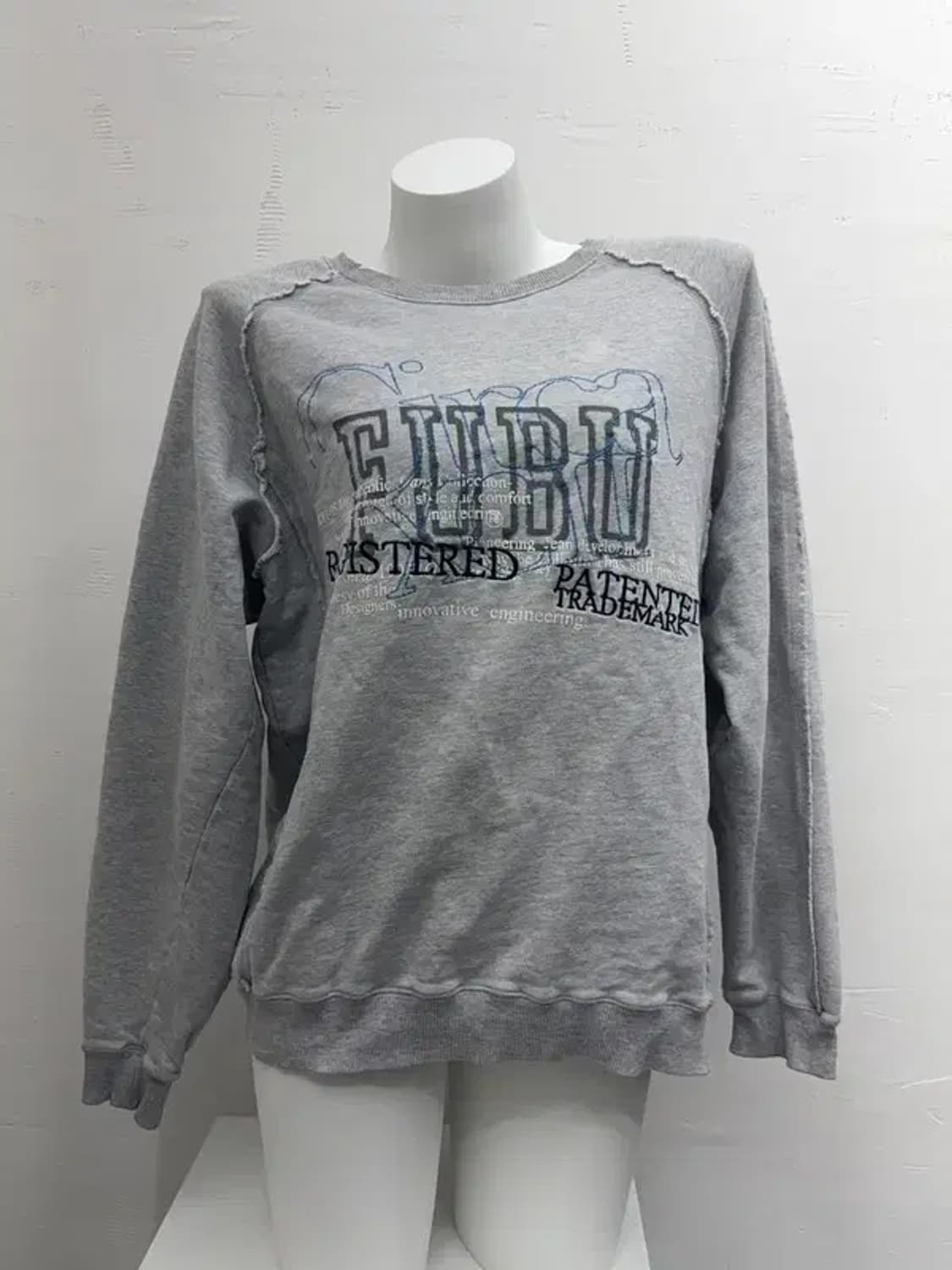 푸부 프린팅 그레이 맨투맨 L 상품이미지1