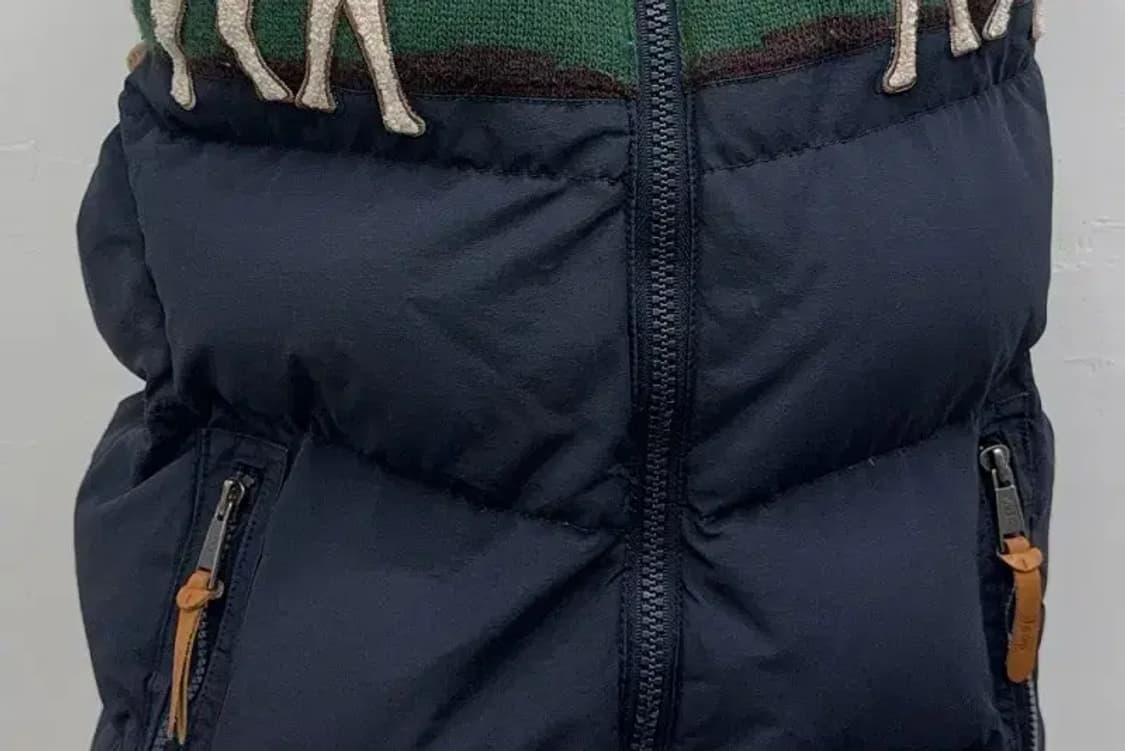 지프 자수 패치 네이비 패딩 조끼 M 상품이미지6