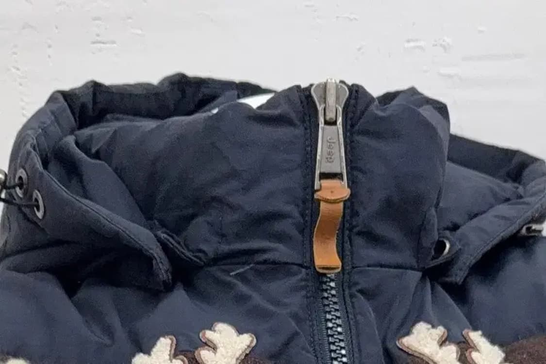 지프 자수 패치 네이비 패딩 조끼 M 상품이미지8