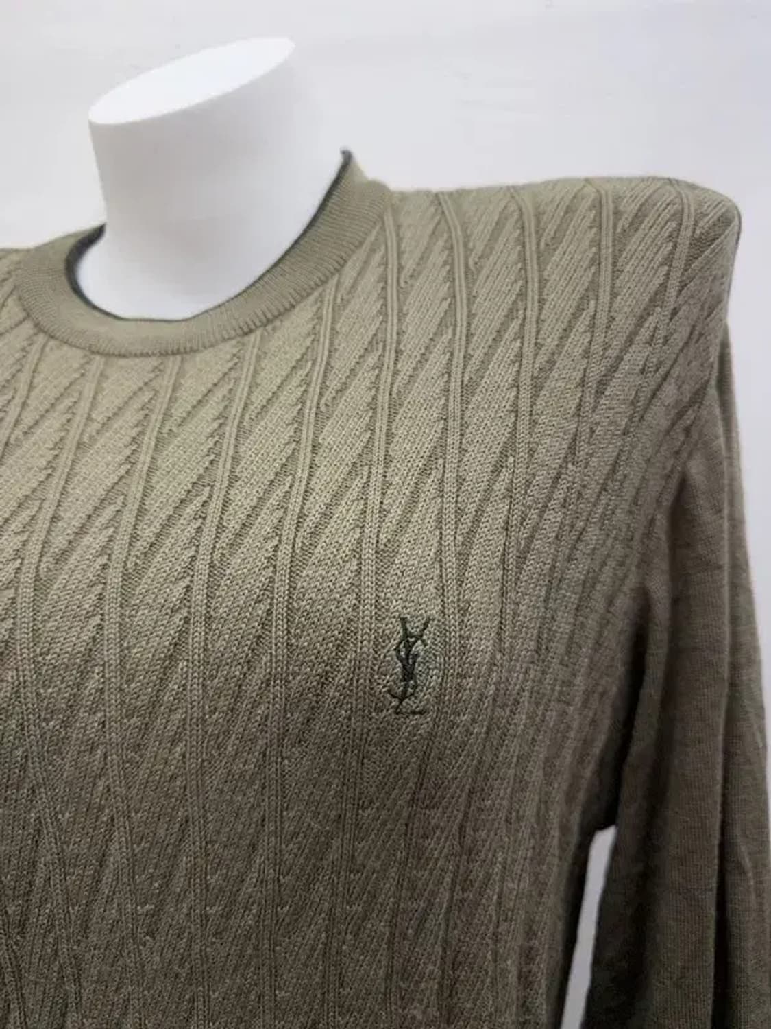 입생로랑 카키 체크 니트 105 상품이미지10