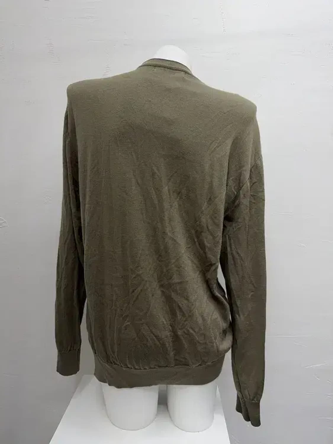 입생로랑 카키 체크 니트 105 상품이미지2