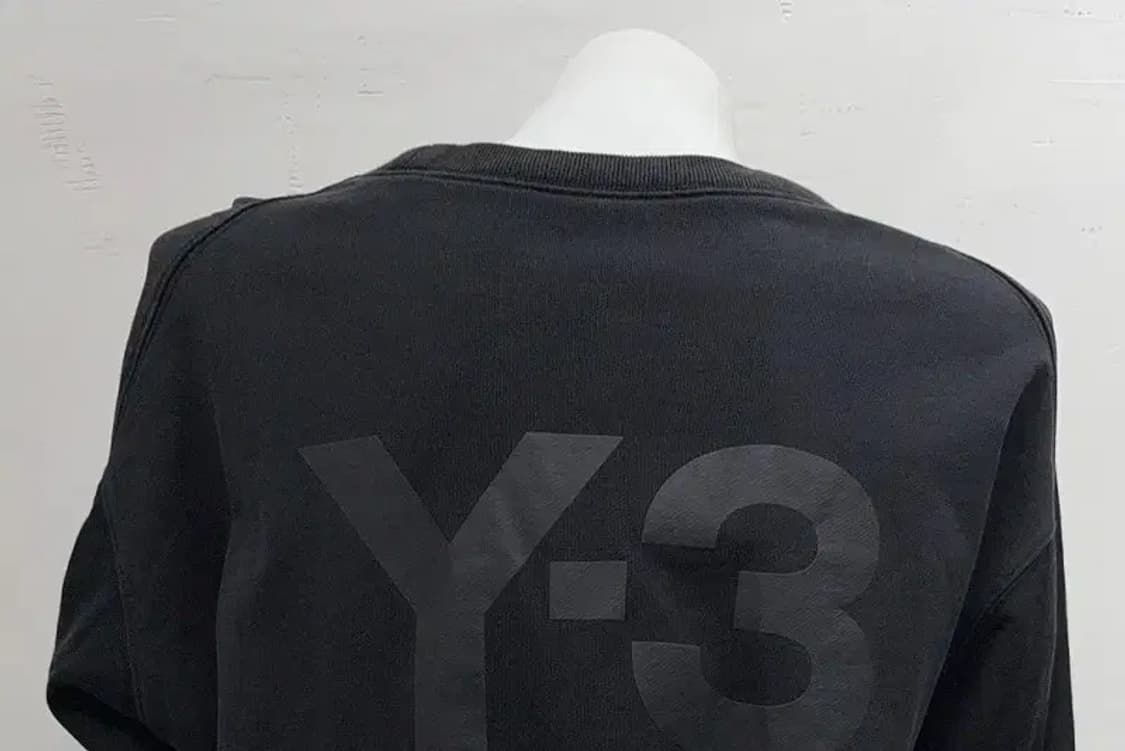 요지야마모토 Y-3 프린팅 블랙 맨투맨 XL/TG 상품이미지3