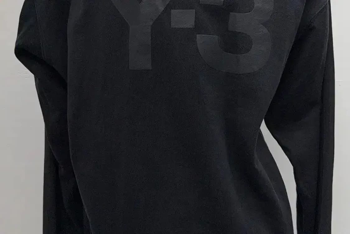 요지야마모토 Y-3 프린팅 블랙 맨투맨 XL/TG 상품이미지4