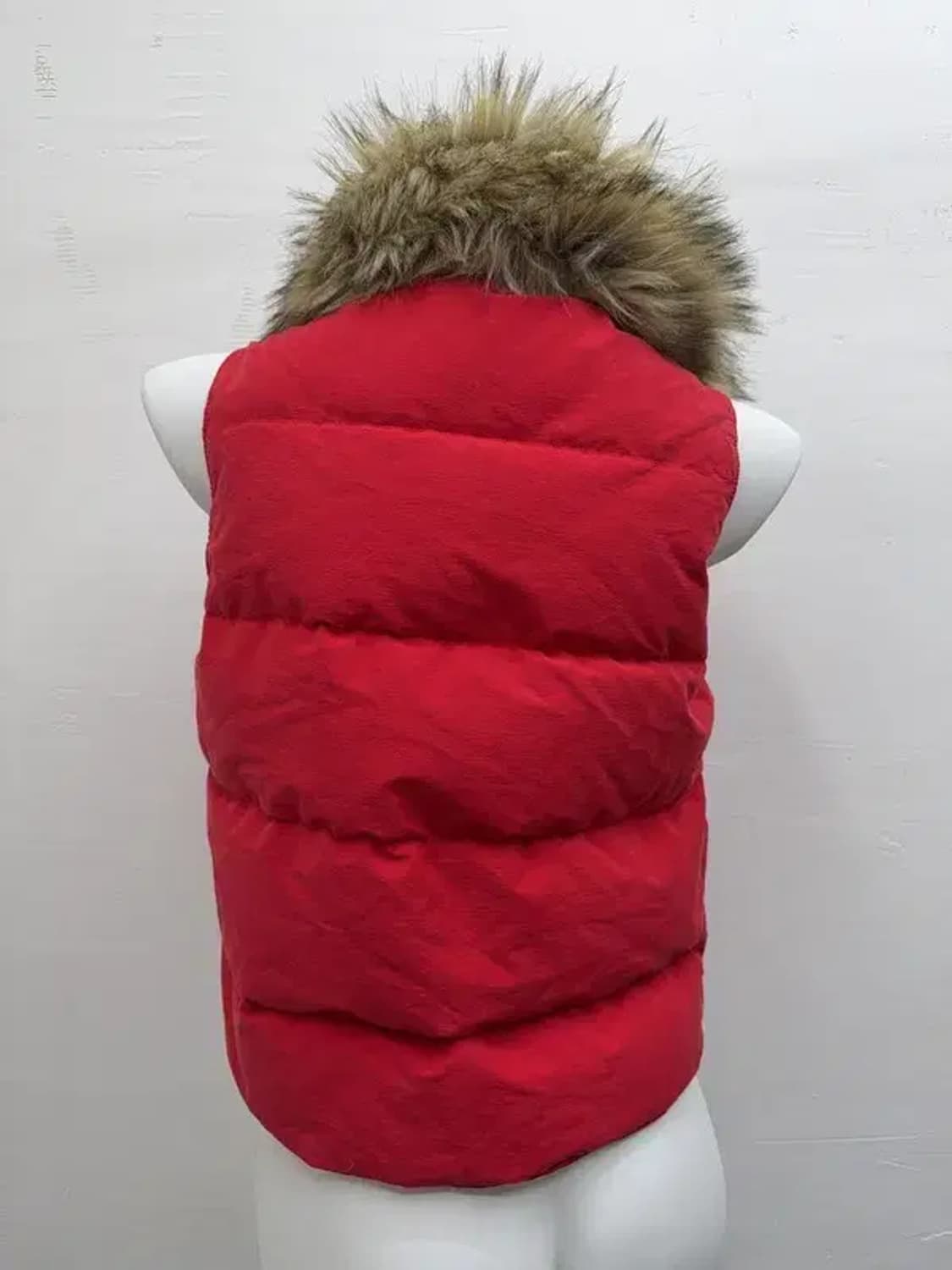 데님 앤 서플라이 레드 패딩 퍼조끼 M 상품이미지2