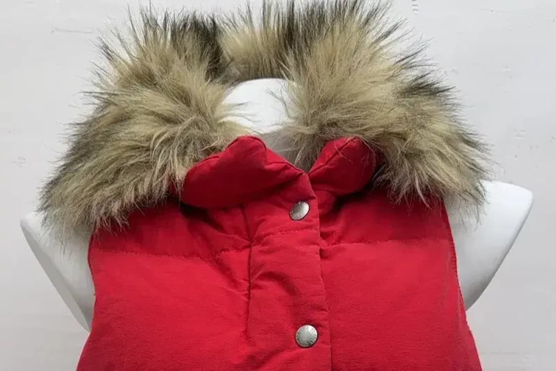 데님 앤 서플라이 레드 패딩 퍼조끼 M 상품이미지3