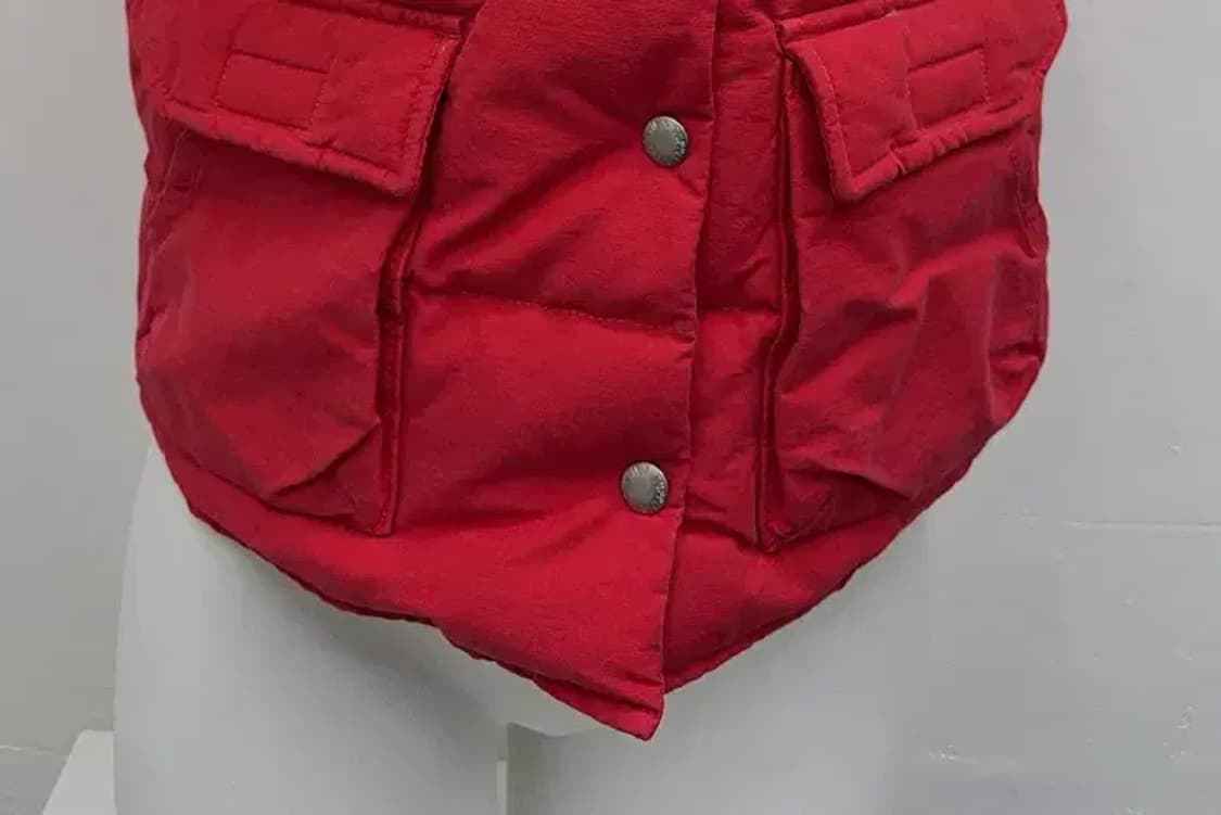 데님 앤 서플라이 레드 패딩 퍼조끼 M 상품이미지5