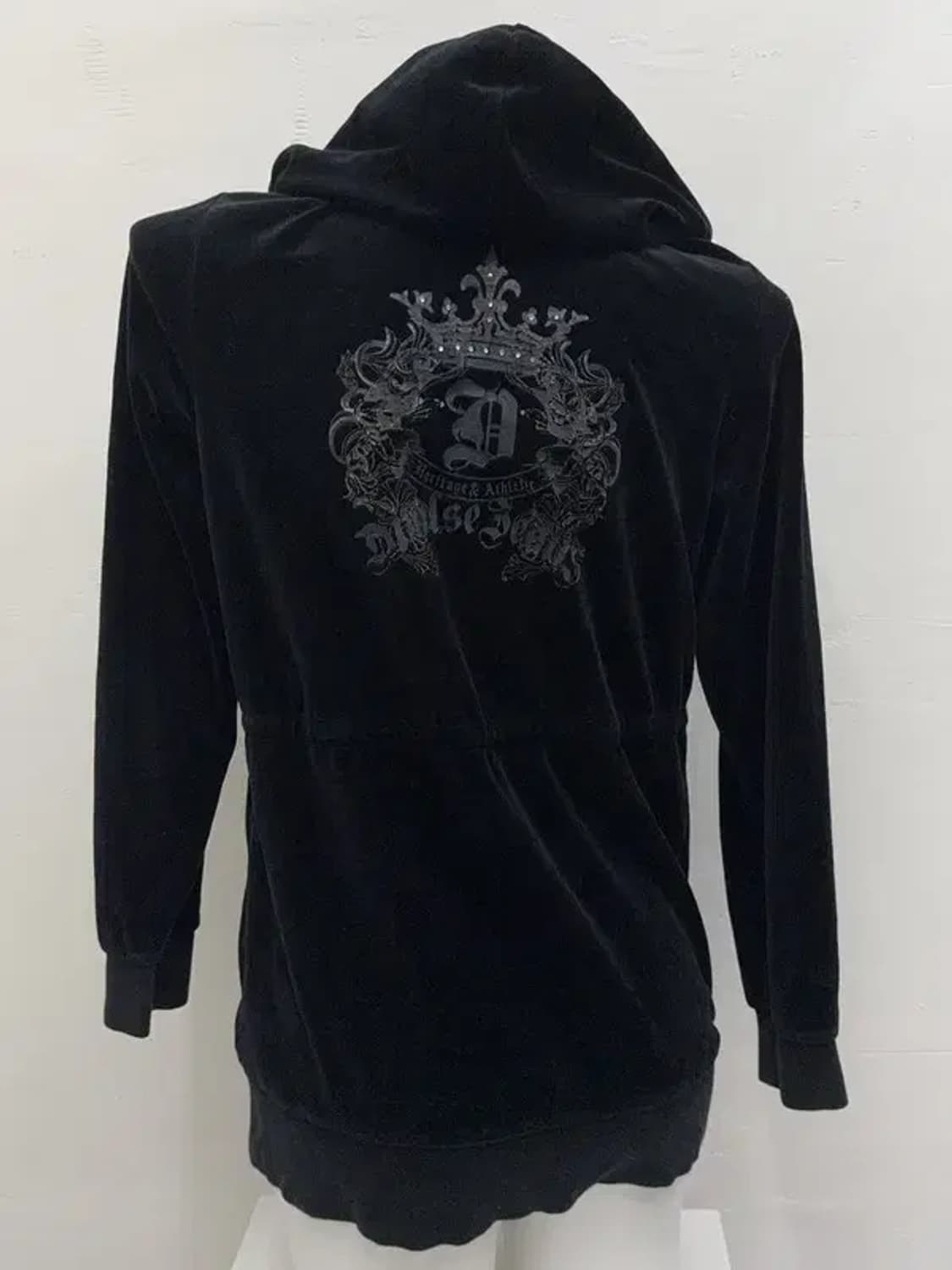 Y2K 블랙 프린팅 후드집업 90 상품이미지1