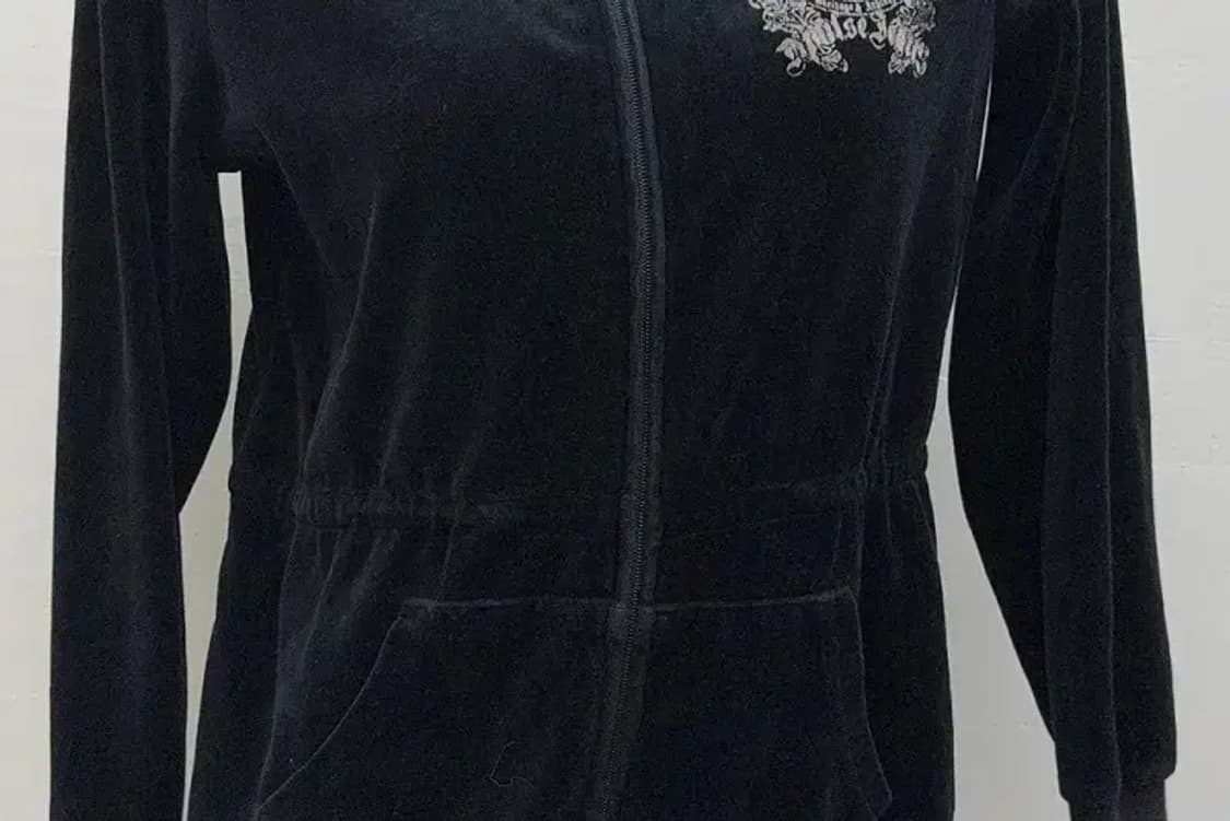 Y2K 블랙 프린팅 후드집업 90 상품이미지4