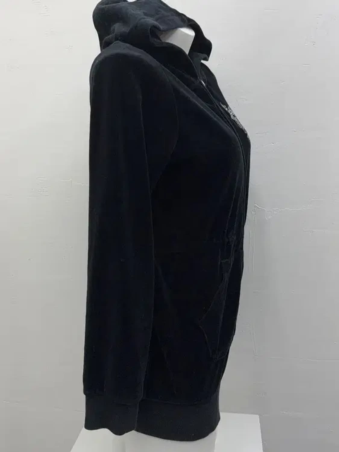 Y2K 블랙 프린팅 후드집업 90 상품이미지9