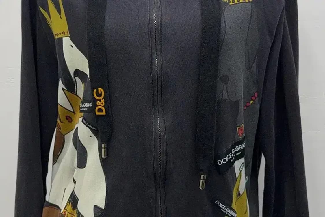 돌체 앤 가바나 프린팅 블랙 후드집업 107(7) 상품이미지4