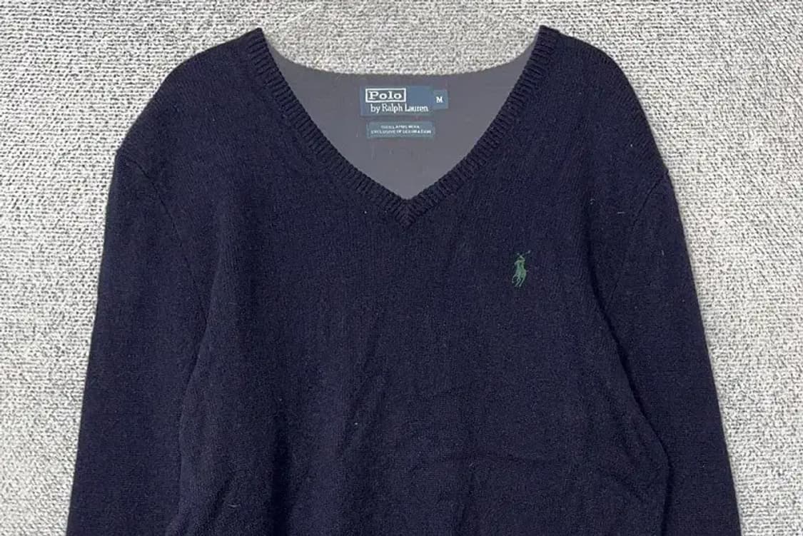 폴로 두산 램스 울 브이넥 니트 M 상품이미지3