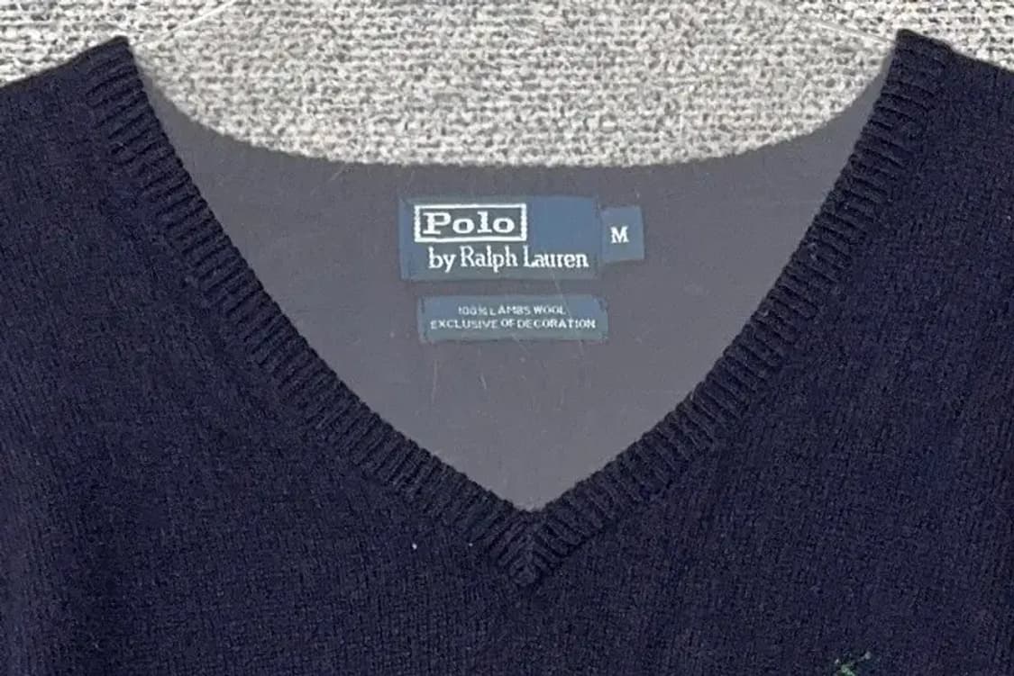 폴로 두산 램스 울 브이넥 니트 M 상품이미지5