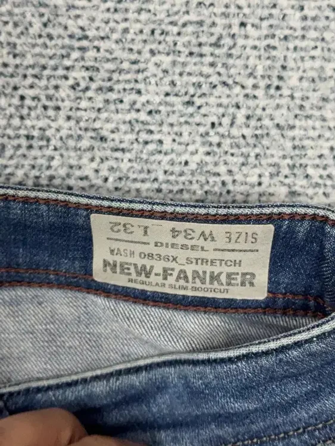 디젤 뉴-팬커 연청 워싱 빈티지 데님팬츠 34 32 상품이미지8