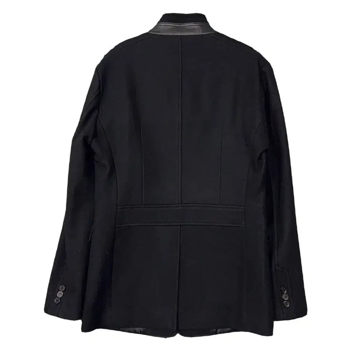 우영미 블랙 캐시미어 차이나 싱글 코트 자켓 48 상품이미지2