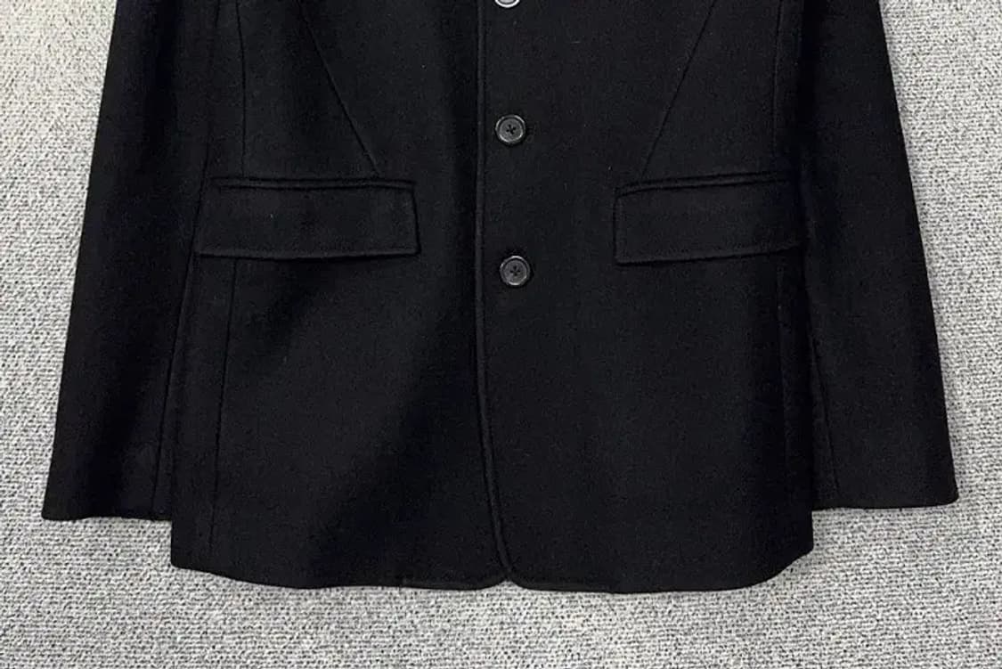 우영미 블랙 캐시미어 차이나 싱글 코트 자켓 48 상품이미지4