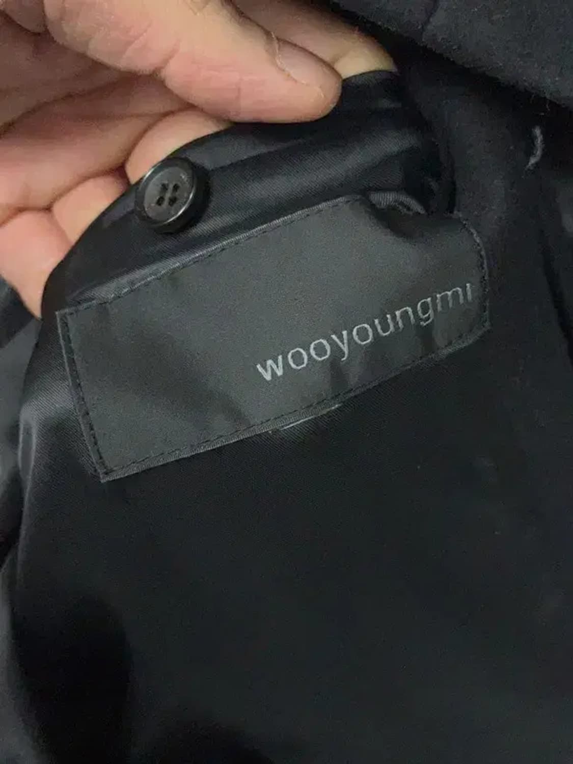 우영미 블랙 캐시미어 차이나 싱글 코트 자켓 48 상품이미지8