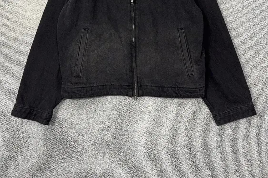 제론 블랙 워싱 데미지 차이나넥 데님 바이커 자켓 F 상품이미지4