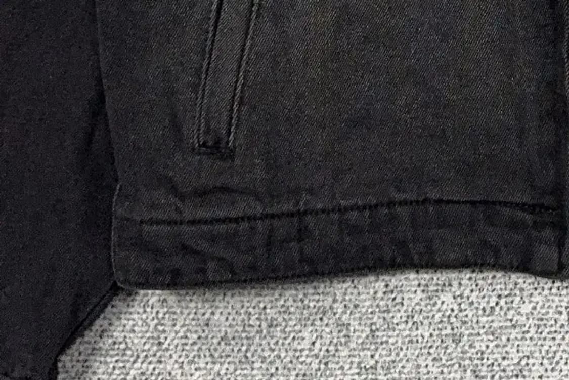 제론 블랙 워싱 데미지 차이나넥 데님 바이커 자켓 F 상품이미지6