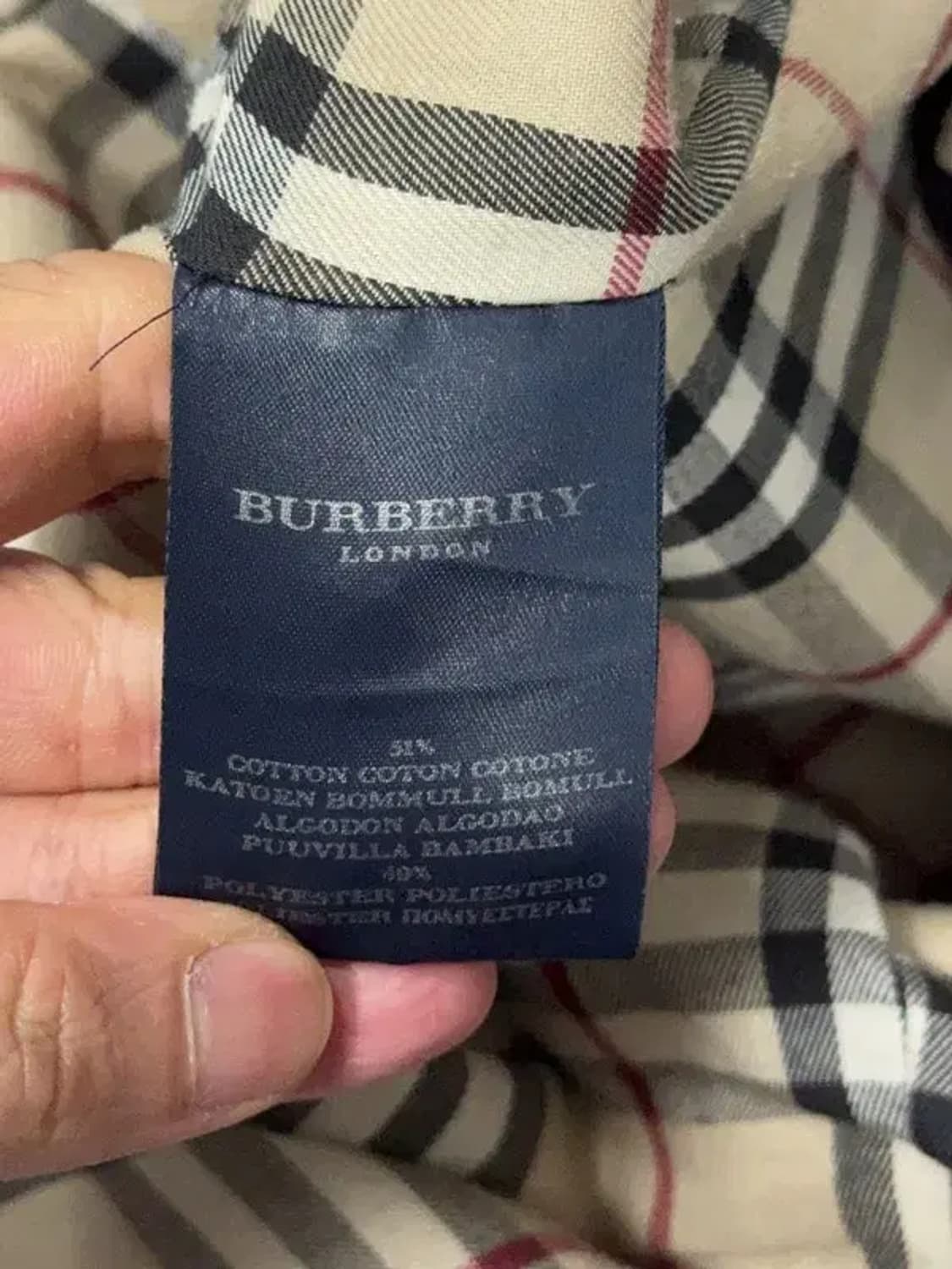 버버리 런던 네이비 클래식 빈티지 코트 L 상품이미지8