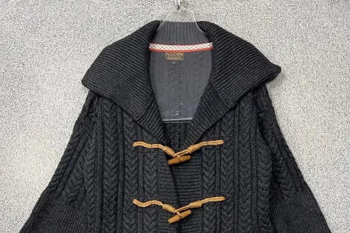 폴로 두산 빈티지 그레이 더플 떡볶이 롱 니트 가디건 S 상품이미지3