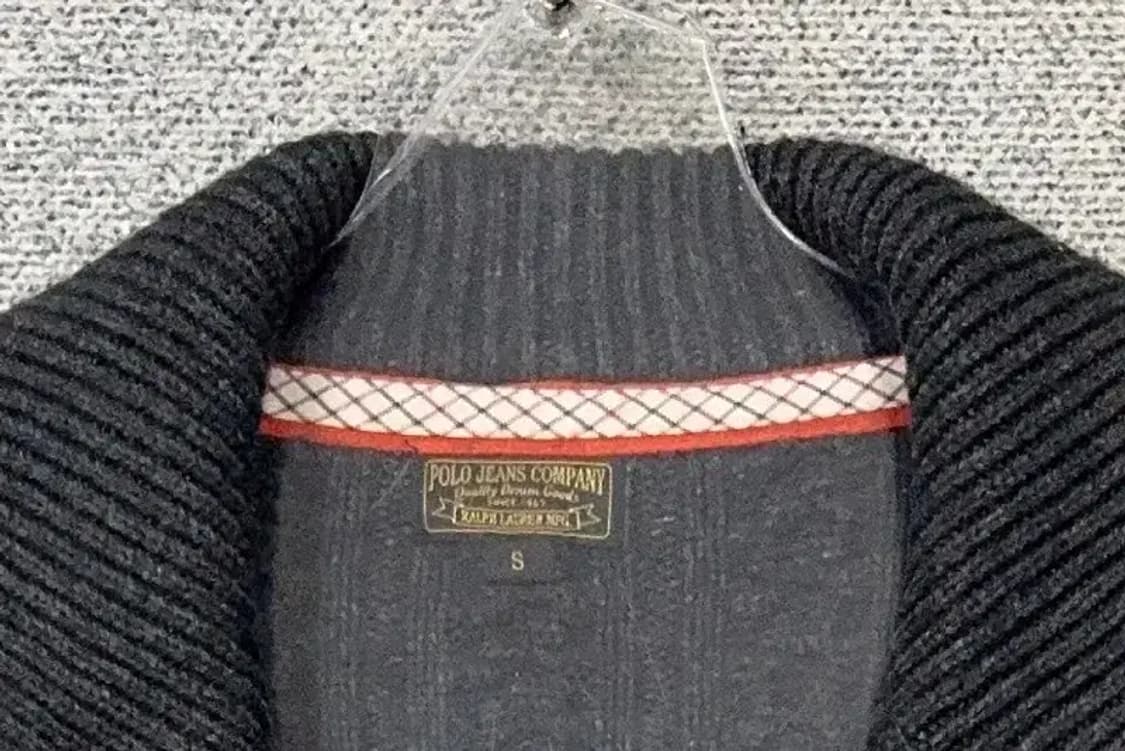 폴로 두산 빈티지 그레이 더플 떡볶이 롱 니트 가디건 S 상품이미지5