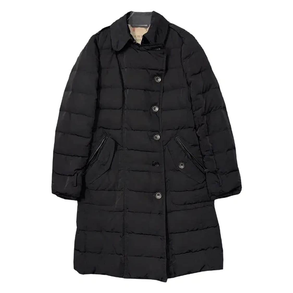 버버리 블랙 덕다운 버튼 클래식 롱패딩 M 상품이미지1