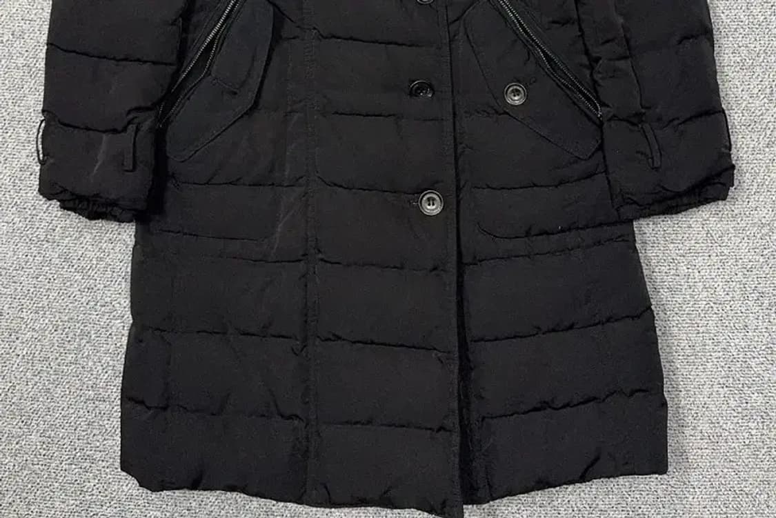 버버리 블랙 덕다운 버튼 클래식 롱패딩 M 상품이미지4
