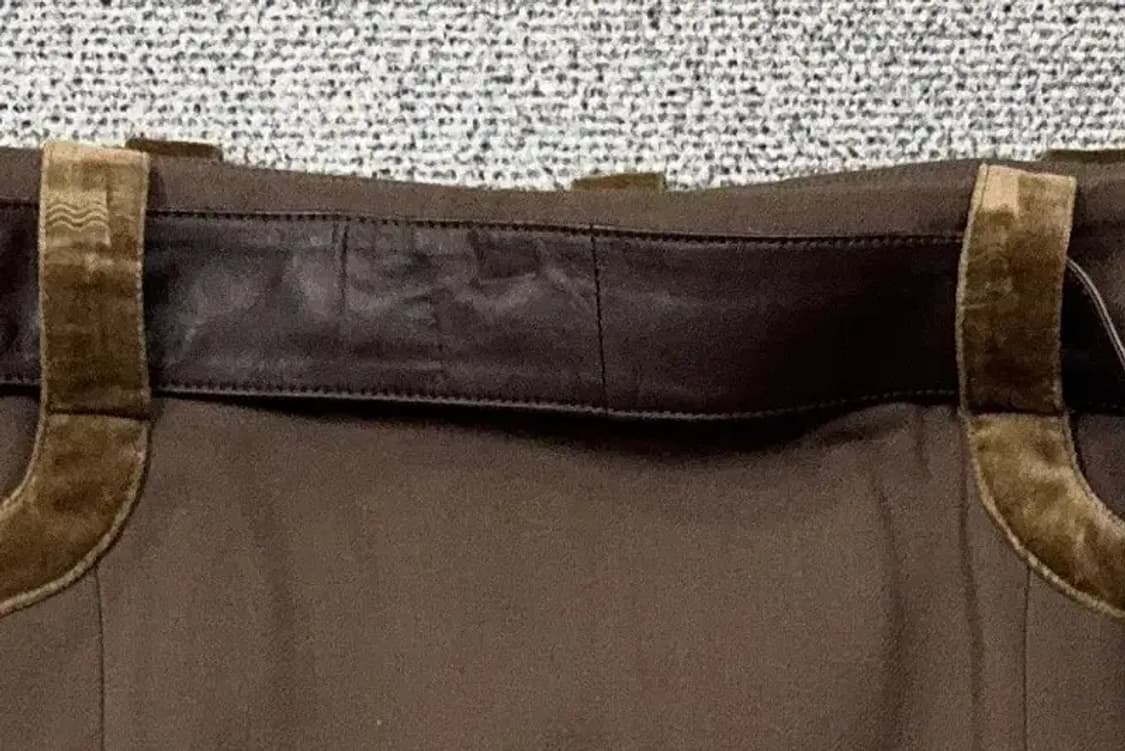 베르사체 Y2K 레더 벨티드 빈티지 브라운 스커트 44 상품이미지5