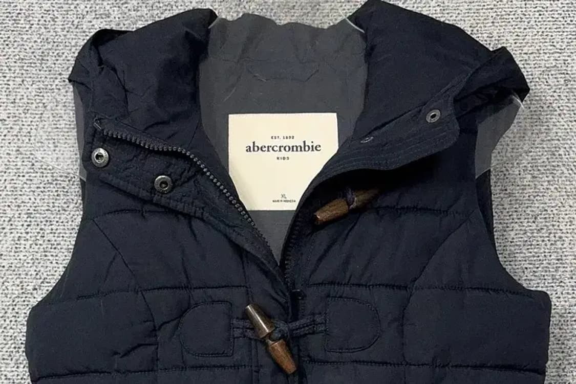 아베크롬비 네이비 떡볶이 더플 패딩 조끼 S 상품이미지3