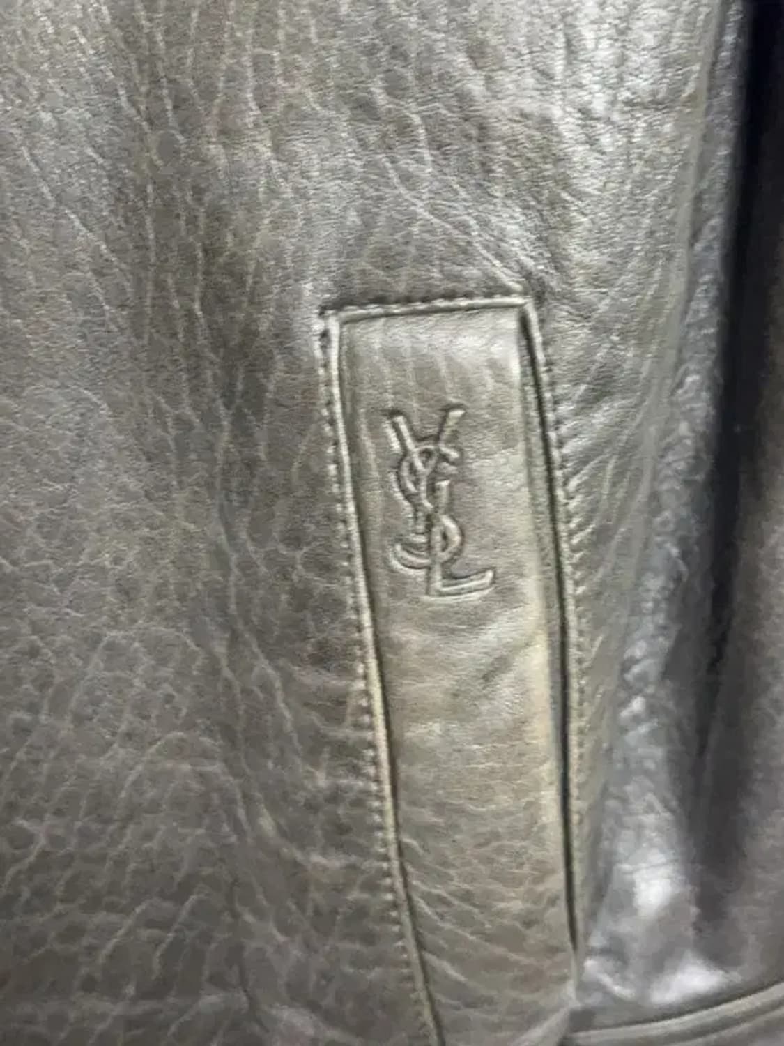 입생로랑 브라운 빈티지 쉽스킨 양가죽 자켓 95 상품이미지7