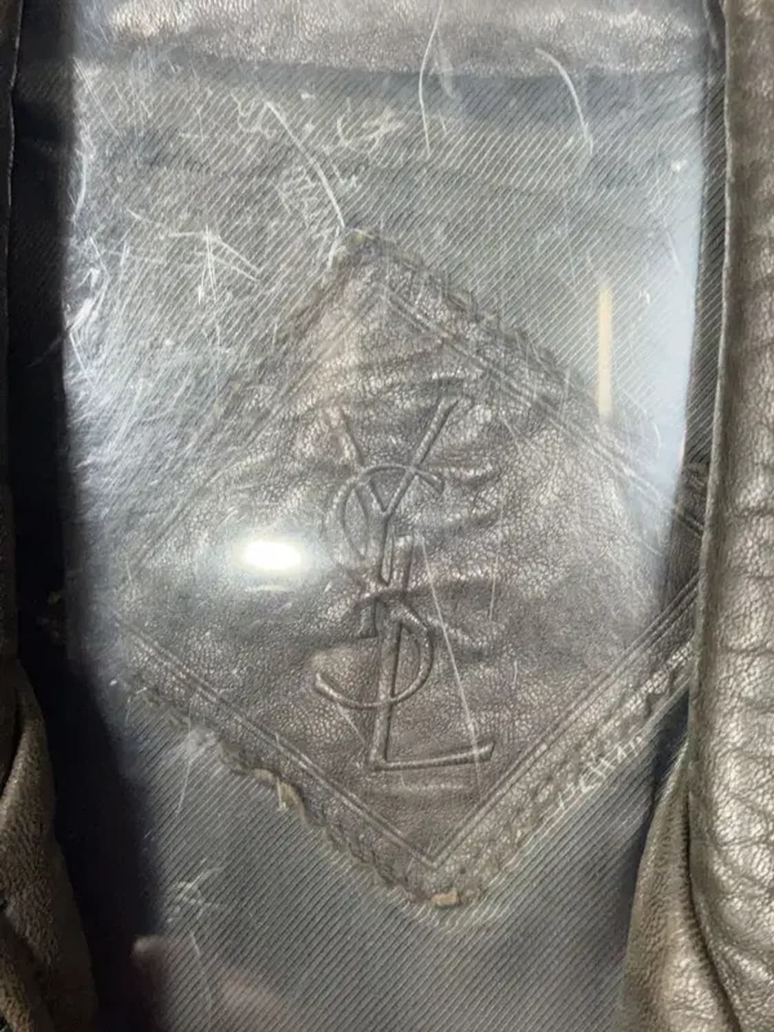 입생로랑 브라운 빈티지 쉽스킨 양가죽 자켓 95 상품이미지8