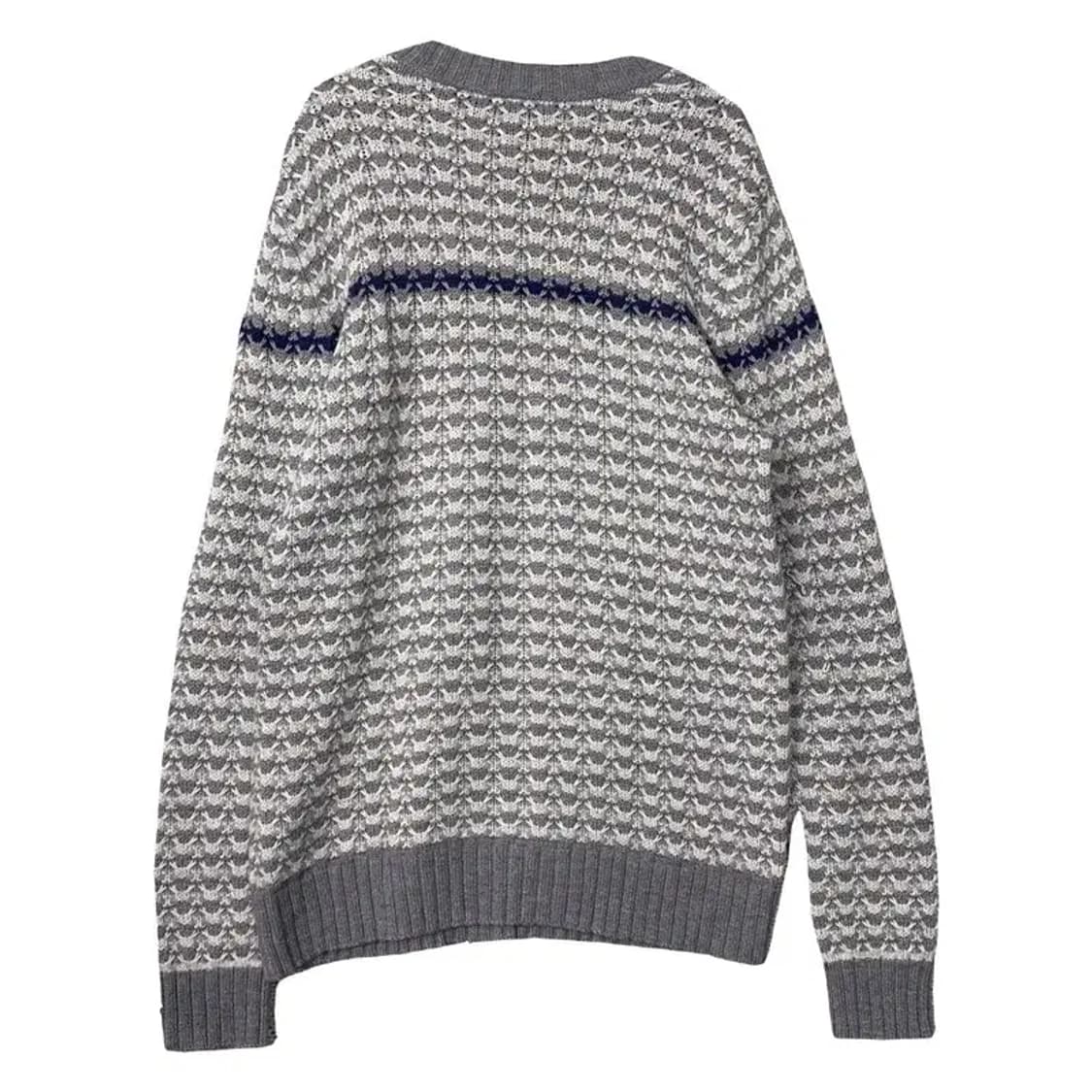 알마니익스체인지 스트라이프 라이트 그레이 니트 M/M 상품이미지2