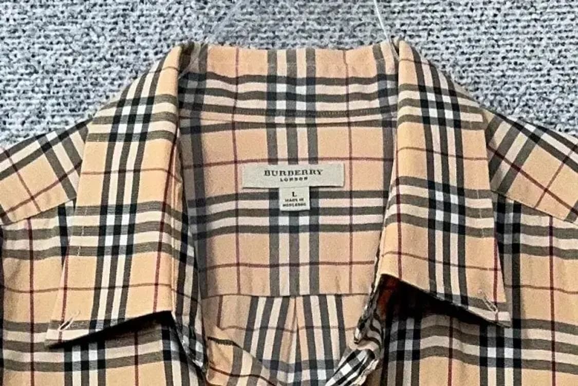 버버리 로고 노바 체크 오버핏 셔츠 L 상품이미지5
