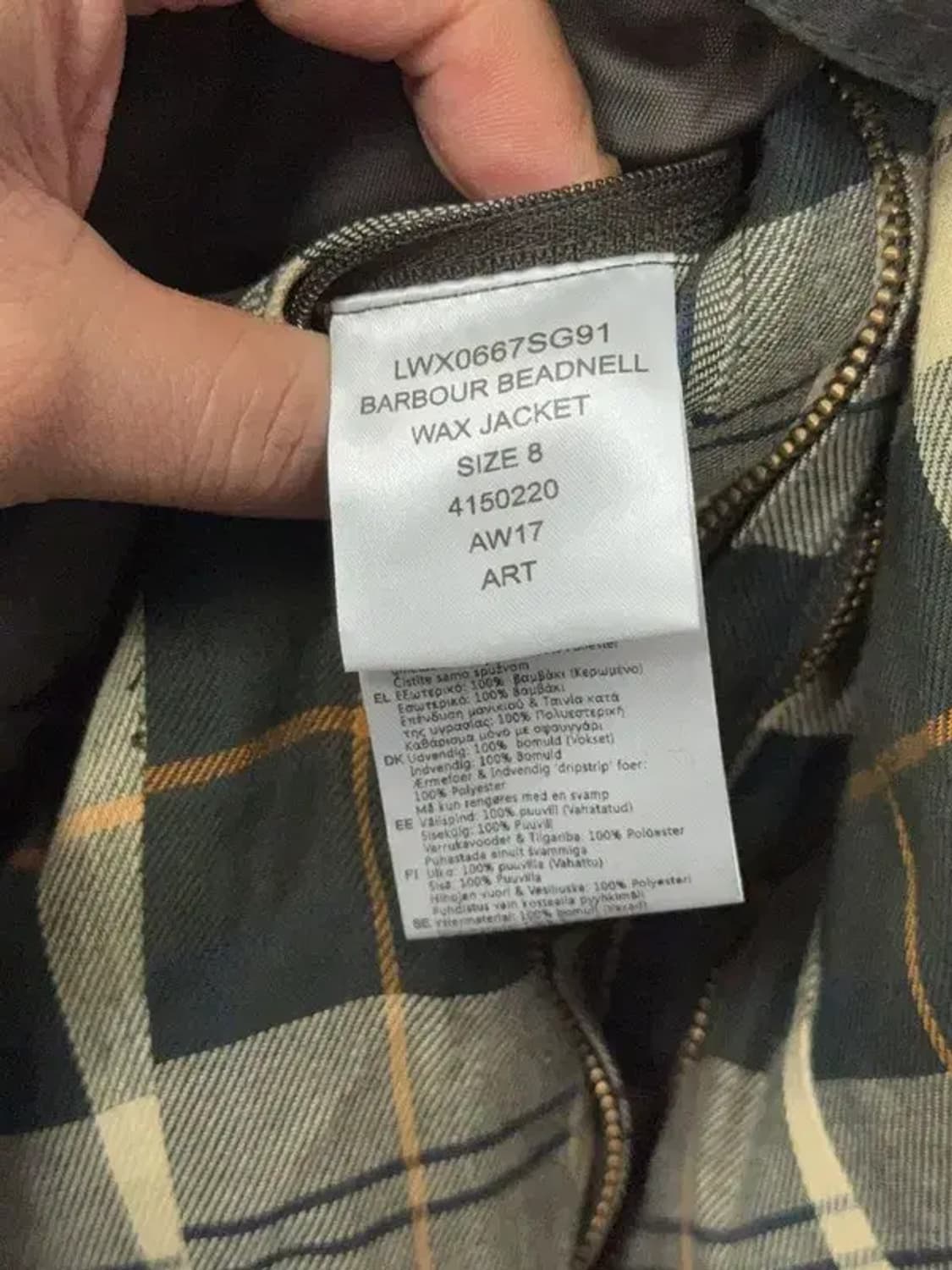 바버 여성 클래식 빈티지 왁스 자켓 55 상품이미지8