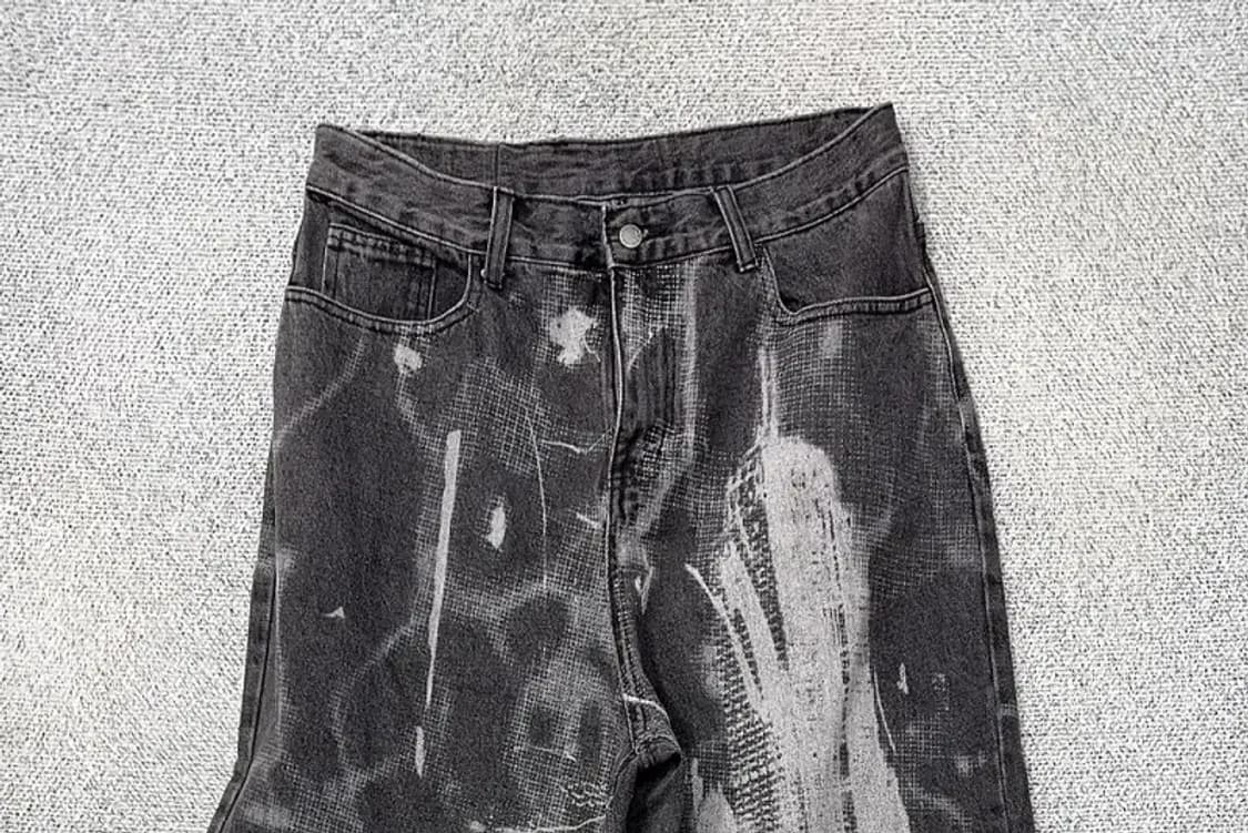 내스티킥 빈티지 페인팅 흑청 데님팬츠 30 상품이미지3