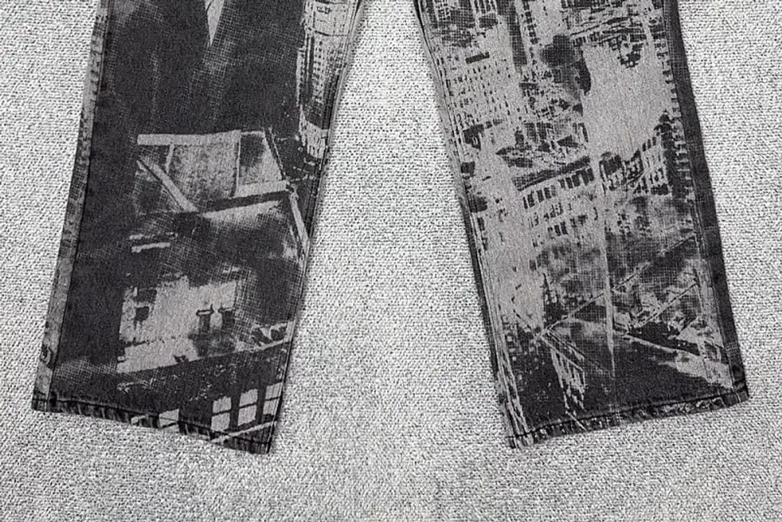 내스티킥 빈티지 페인팅 흑청 데님팬츠 30 상품이미지5