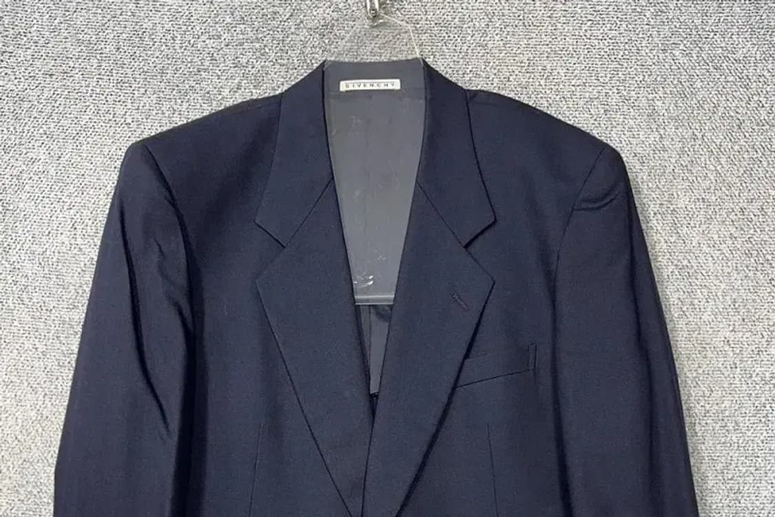 지방시 네이비 투버튼 울 실크 클래식 블레이저 40R 상품이미지3