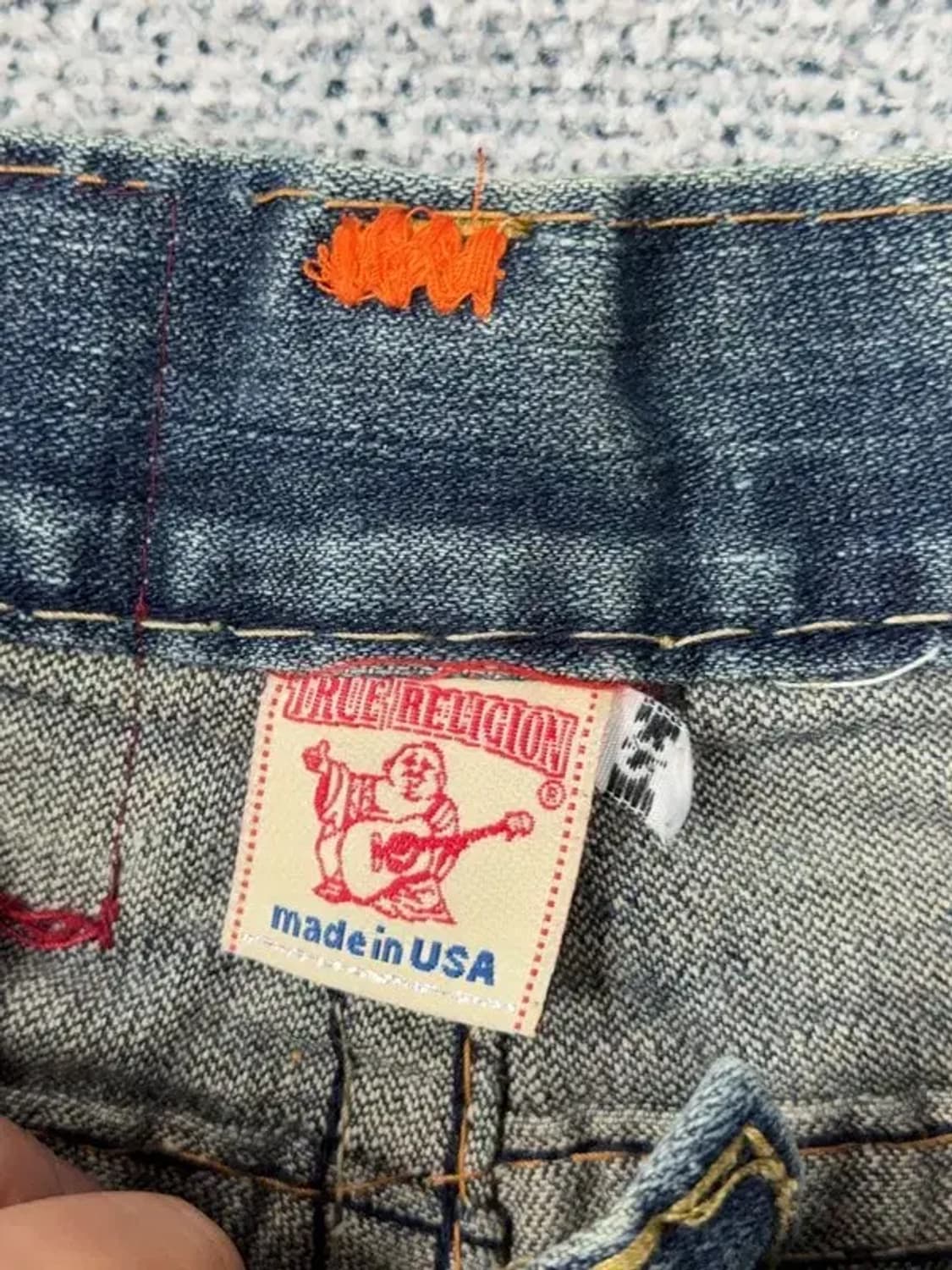 트루릴리젼 워싱 스티치 Y2K 빈티지 부츠컷 청바지 32 상품이미지8