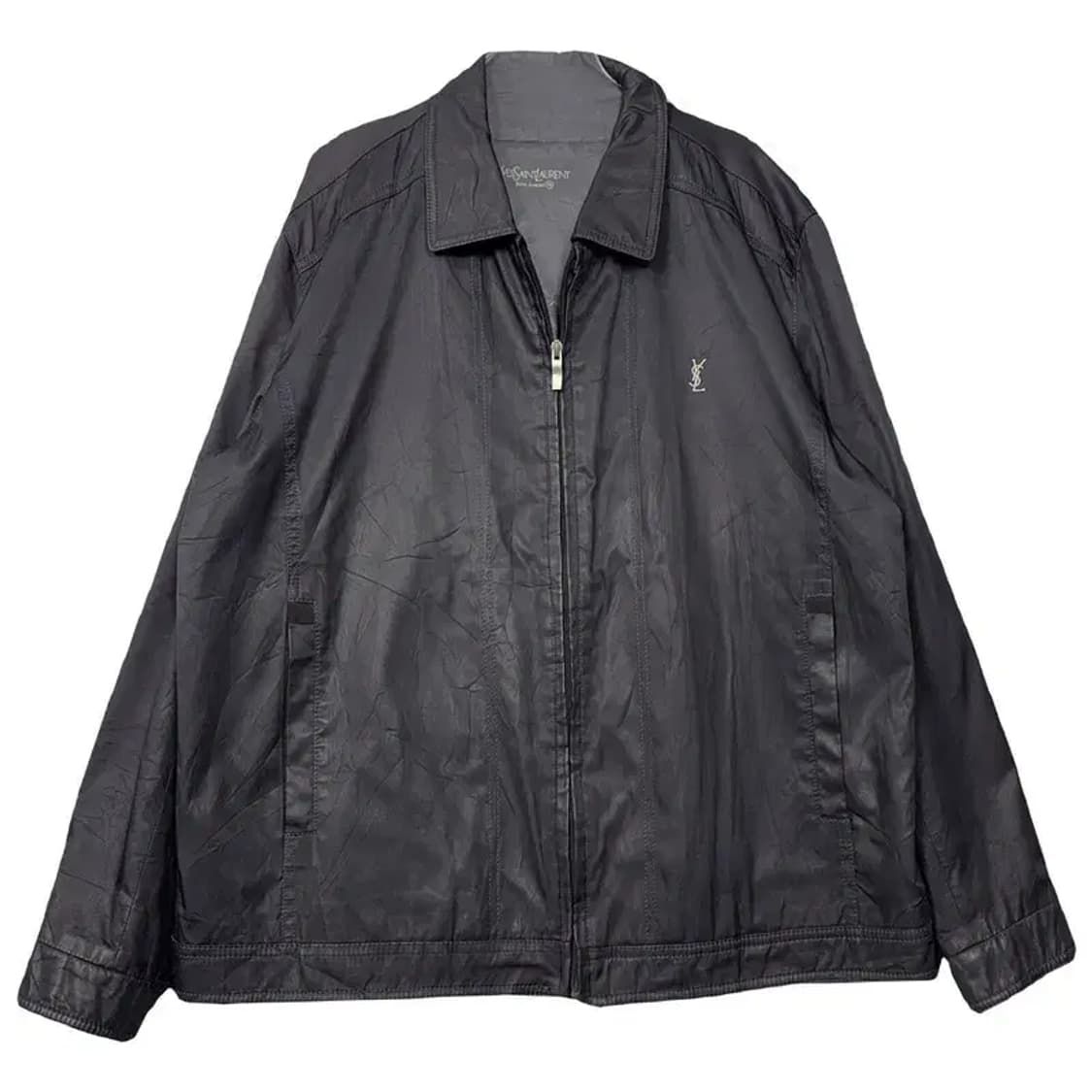 입생로랑 블랙 로고 카라 워크 자켓 95 상품이미지1