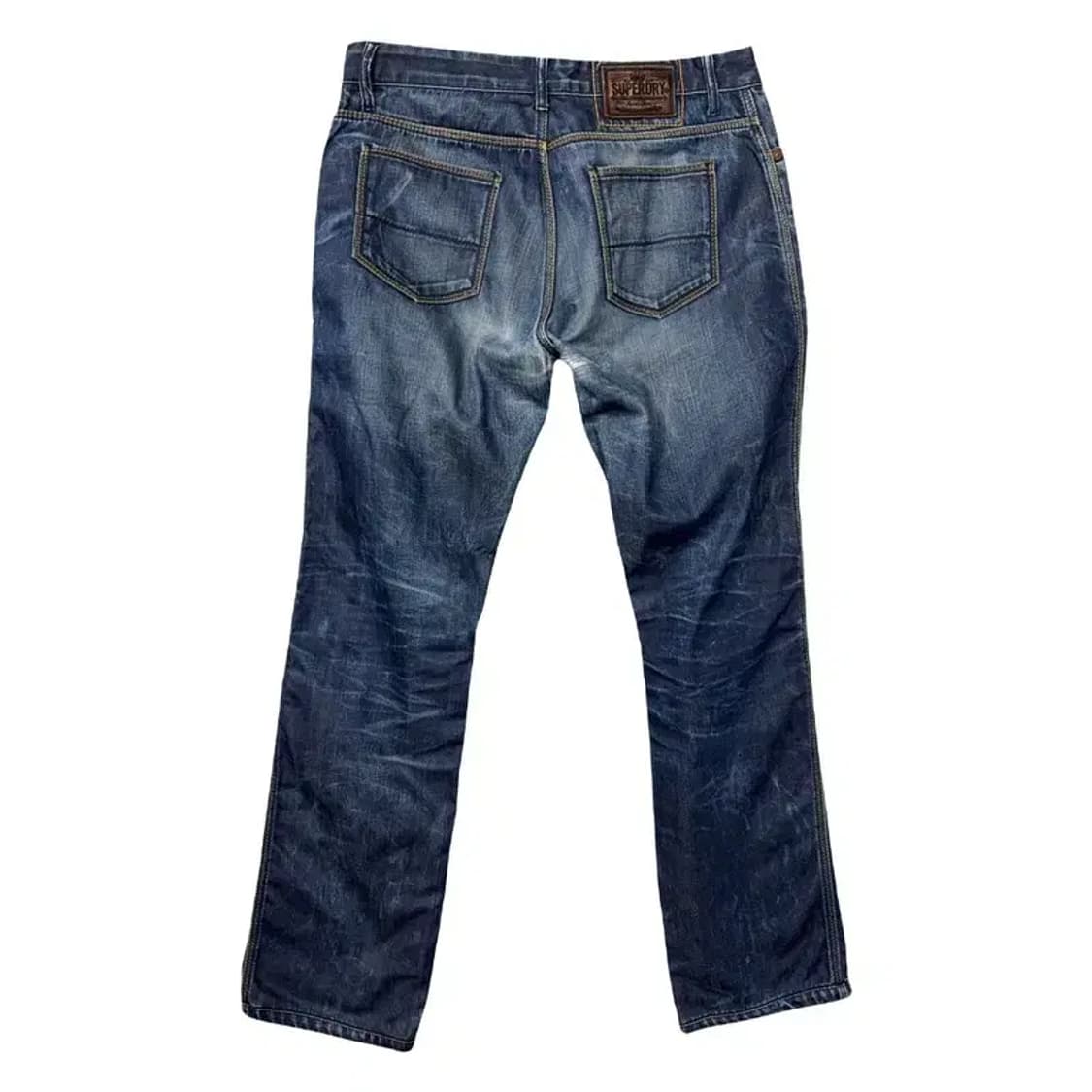 수퍼드라이 빈티지 하드 워싱 청바지 W34 L32 상품이미지2